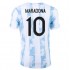 Camisola Argentina Maradona 10 Equipamento Primeiro 2021 Manga Curta